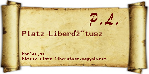 Platz Liberátusz névjegykártya